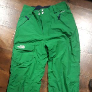 Boys/Petite women north face snow pants green